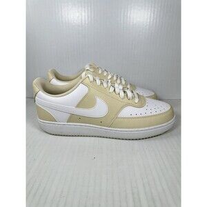 Size 11 Nike Court Vision Lo Sneakers Men Khaki White Low Top HM9862-200 NEW